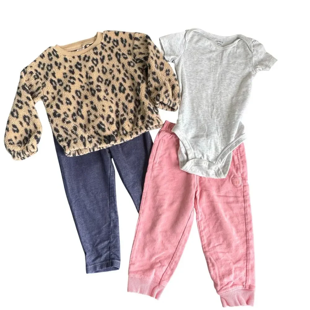 Carter’s Girls 24M Clothing Bundle – Full Outfits & Mix-and-Match (11 Pieces)